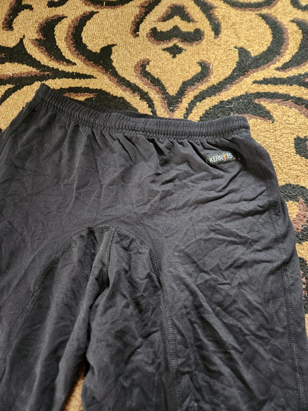 Kerrits Riding Skinny Pants With Patches Black Drawstring Thermal XL